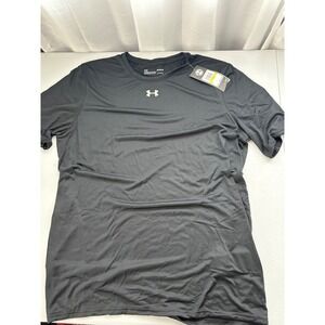 Under Armour Tech T-Shirt Performance Training Gym Athletic Black Large Loose Fi